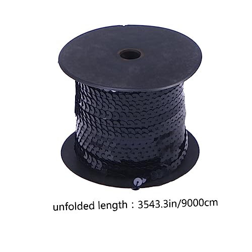 Anneome Paillettenapplikation paillettenband bastelzeug DIY Kleidung Dekoration zwillengummi Pailletten für DIY-Kleidung flache Pailletten Black von Anneome