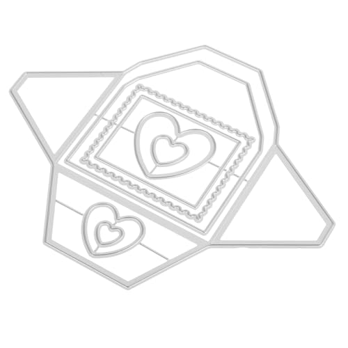 Anneome Präzise Carbon Steel Metall-stanzformen für Kartenherstellung Hintergrund Rahmen Schneidvorlagen Langlebige Vielseitige Stanzschablonen für Scrapbooking DIY Alben Umschläge von Anneome