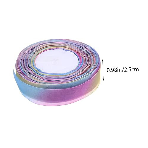 Anneome Regenbogen Organza Schleifenband Yards Schimmerndes Transparentes Dekoband Mehrfarbiges Geschenkband für Geschenkverpackung DIY Basteln Hochzeit und Partydekoration von Anneome