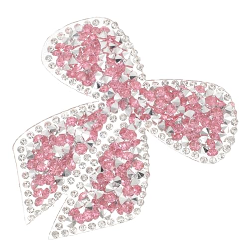 Anneome Rhinestone Applique Patch Dekorativer Bowknot Stoffflicken zum Aufbügeln für Kleidung Taschen und Rucksäcke Einfach zu Verwenden Lagern Für Diy Projekte und Reparaturen von Anneome