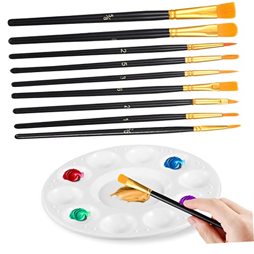 Anneome Satz 10 Öl Pinsel Palette Professional Ölgemälde Vorräte acrylstifte Steine bemalen brushpenset farbmischpalette Aquarellmalerei malen mit Platte Acrylpinsel Nylonwolle Anneome Satz 10 Öl Pinsel Palette Professional Ölgemälde Vorräte acrylstifte Steine bemalen brushpenset farbmischpalette Aquarellmalerei malen mit Platte Acrylpinsel Nylonwolle von Anneome