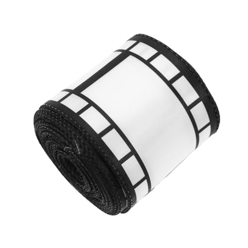 Anneome Schwarz-weißes Filmstreifenband mit Drahtkante Formbares Movie Wired Ribbon für DIY Basteln Partydeko Fotothemen Schleifen Kränze und Film-events von Anneome
