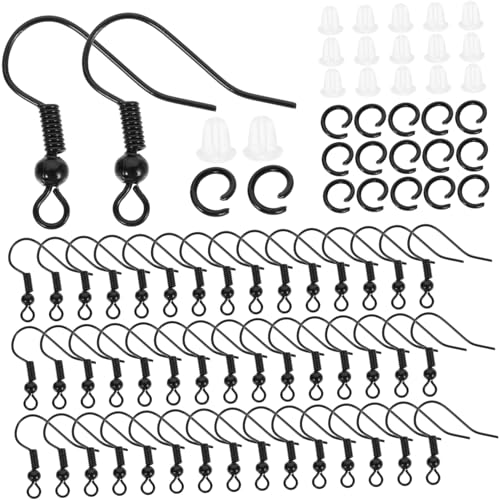 Anneome Schwarze Ohrringhaken mit Perle und Metallbeschichtete DIY Ohrhaken zum Selbermachen von Ohrschmuck Vielseitige Ohranhänger Zubehör für Kreative Schmuckgestaltung Anneome Schwarze Ohrringhaken mit Perle und Metallbeschichtete DIY Ohrhaken zum Selbermachen von Ohrschmuck Vielseitige Ohranhänger Zubehör für Kreative Schmuckgestaltung von Anneome