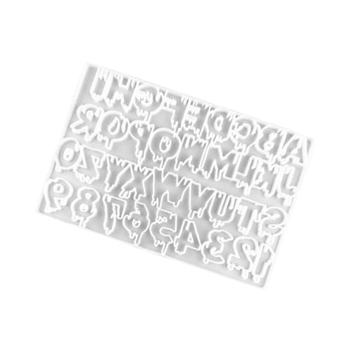 Anneome Silikon Bleeding Font Form für Diy Bastelarbeiten Alphabet Schlüsselanhänger Gießform Hochwertigem Silikon Leicht und Platzsparend für Projekte und Dekoration von Anneome
