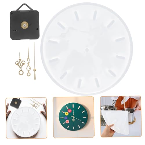 Anneome Silikonform DIY Uhr Basteln Runde Epoxidharz Form Flexibel Geruchlos Langlebig Mit Uhrwerk und Goldene Zeiger Einfach zu Montieren Uhr Reparatur und Kreative Dekoration Anneome Silikonform DIY Uhr Basteln Runde Epoxidharz Form Flexibel Geruchlos Langlebig Mit Uhrwerk und Goldene Zeiger Einfach zu Montieren Uhr Reparatur und Kreative Dekoration von Anneome