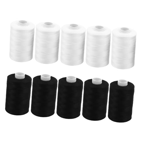 Anneome Spulen Polyester Nähgarn Schwarz Weiß Starkes Handnähgarn für Handnähen Nähmaschine Quilten pro Spule Robustes Garn für Reparaturen und DIY projekte Anneome Spulen Polyester Nähgarn Schwarz Weiß Starkes Handnähgarn für Handnähen Nähmaschine Quilten pro Spule Robustes Garn für Reparaturen und DIY projekte von Anneome