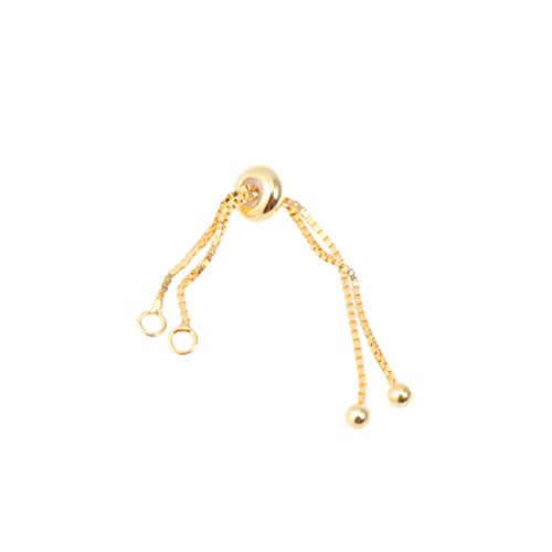 Anneome Sterlingsilber -Einstellungskette Halskette kleine Kette Silberkette Kettenleiter Schmuckzubehör Schmuckverlängerung Verlängerungskette für Armband Kettenverlängerung Golden von Anneome
