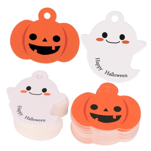 Anneome Teiliges Halloween DIY Hängeschild mit Vorgefertigten Löchern Papieranhänger in Geist und Kürbisdesign für Geschenkverpackung und Dekoration Anneome Teiliges Halloween DIY Hängeschild mit Vorgefertigten Löchern Papieranhänger in Geist und Kürbisdesign für Geschenkverpackung und Dekoration von Anneome