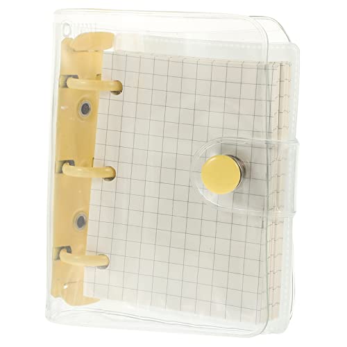 Anneome Transparent Mini Notizbuch mit Knopfverschluss Ring Design für Studium und Kreative Projekte Hochwertiges und Stilvolles Schreibnotizbuch von Anneome