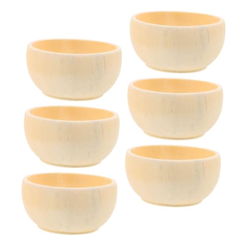 Anneome Unbemalte Holzschalen Bastelschalen für Heimdekorationen 6er-set Anneome Unbemalte Holzschalen Bastelschalen für Heimdekorationen 6er-set von Anneome