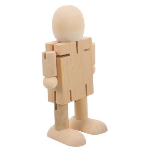 Anneome Unvollendeter Holzroboter für DIY Projekte Beweglicher Holzpuppen Dekorationsartikel für Malerei und Anneome Unvollendeter Holzroboter für DIY Projekte Beweglicher Holzpuppen Dekorationsartikel für Malerei und von Anneome