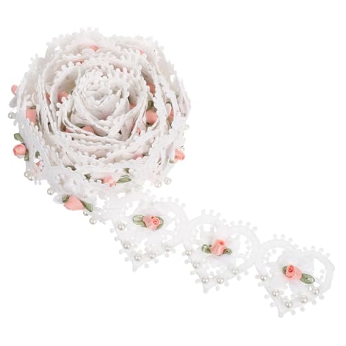 Anneome Vintage Weiße Imitation Perlen Spitzenband mit Bestickten Blumenapplikationen Gestickte Spitzenborte für DIY Hochzeitskleider Brautmode Hut Kleidungsdekoration Anneome Vintage Weiße Imitation Perlen Spitzenband mit Bestickten Blumenapplikationen Gestickte Spitzenborte für DIY Hochzeitskleider Brautmode Hut Kleidungsdekoration von Anneome