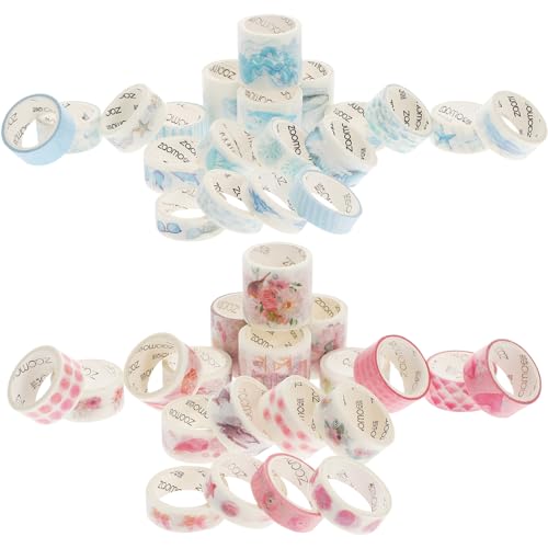 Anneome Washi Tape Satz 40 Rollen Dekorative Klebebänder für Scrapbooking Selbstklebendes Washi Klebeband mit Zartem Muster Selbstgemacht Bastelbedarf Geschenkverpackungsband Anneome Washi Tape Satz 40 Rollen Dekorative Klebebänder für Scrapbooking Selbstklebendes Washi Klebeband mit Zartem Muster Selbstgemacht Bastelbedarf Geschenkverpackungsband von Anneome