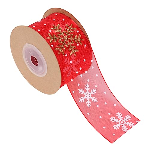 Anneome Weihnachtsverpackungsband mit Schneeflockenmuster Breites Geschenkband für Hochzeiten und Partys ca Rot Anneome Weihnachtsverpackungsband mit Schneeflockenmuster Breites Geschenkband für Hochzeiten und Partys ca Rot von Anneome