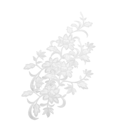 Anneome Weiße Blumen Stickerei Applikationen zum Aufbügeln und Aufnähen Modische Blütenstickerei Patches für DIY Kleidung Kleiderreparatur Party Bastelprojekte von Anneome