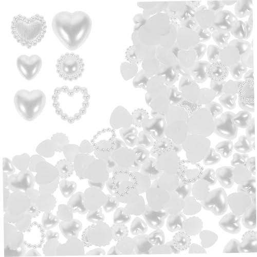 Anneome Weiße Perlen Nail Charms Maniküre Dekorationen Langlebig Nageldesign Zubehör für Frauen Teen Mädchen Nagelkunst von Anneome