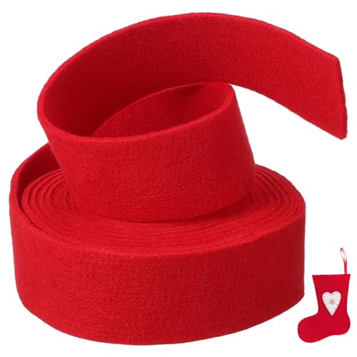 Anneome Wollfilzband Rot Für DIY Weihnachtsdekorationen Kränze Patchwork Applikationen Robustes Material Für Baumkugeln Und Geschenkverpackung Anneome Wollfilzband Rot Für DIY Weihnachtsdekorationen Kränze Patchwork Applikationen Robustes Material Für Baumkugeln Und Geschenkverpackung von Anneome