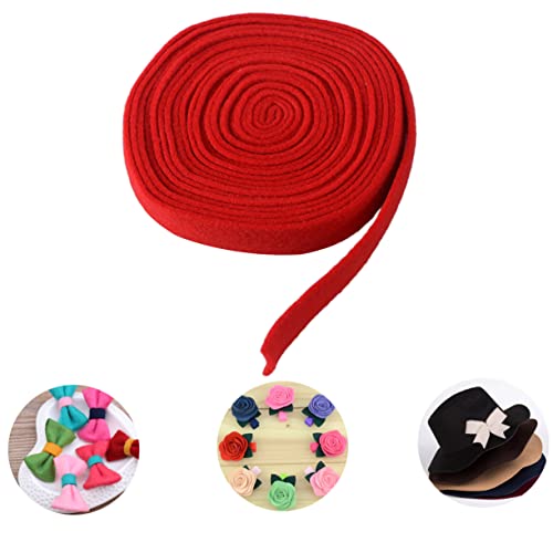 Anneome Wollfilzband für DIY Projekte Rot Umweltfreundliches Bastelmaterial für Weihnachtsdekoration Schleifen Kränze und Applikationen für Kreative Bastelarbeiten von Anneome