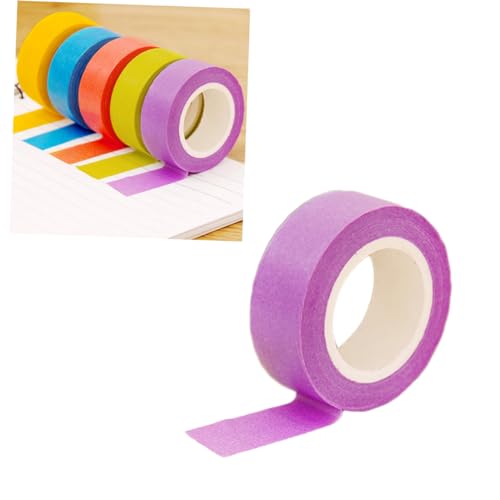 Anneome klebriges Papierband tagebuch klebeband Kunsthandwerk Klebeband dekoratives Klebeband wickeln Planerband lila scrapbooking zubehör bastelzubehör Abdeckband dekorative Aufkleber von Anneome