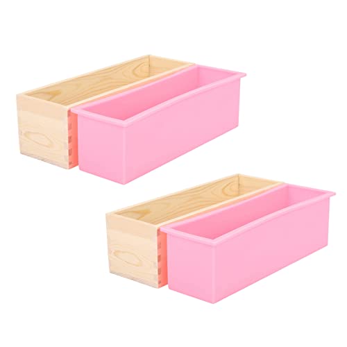 Anneth 2 x 1200 g Seife, DIY-Seifenform, Holz-Seifenform, rechteckig, Silikonfutter, Seifenform, DIY Anneth 2 x 1200 g Seife, DIY-Seifenform, Holz-Seifenform, rechteckig, Silikonfutter, Seifenform, DIY von Anneth