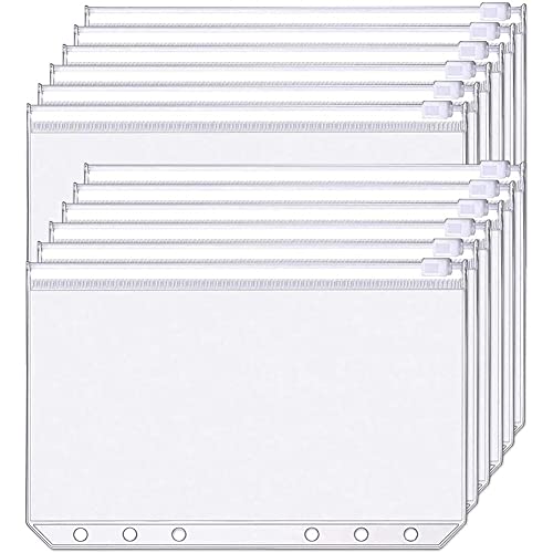 Anneth 34 Stück Taschen für Ordner, Größe A6, 6 Löcher, Ordner mit Reißverschluss, Dokumententaschen, lose Blätter, PVC, wasserdicht, transparent, für 6 Ringordner Anneth 34 Stück Taschen für Ordner, Größe A6, 6 Löcher, Ordner mit Reißverschluss, Dokumententaschen, lose Blätter, PVC, wasserdicht, transparent, für 6 Ringordner von Anneth