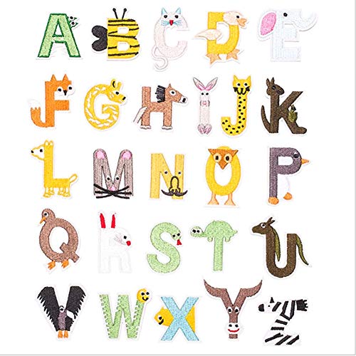 Anneth Alphabet Farbe Eisen in Buchstabe Motorradfahrer Applikationen für Kleidung Stoff Aufkleber Stickerei von Anneth