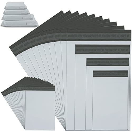 Annhao Versandtaschen aus Kunststoff, für Kleidung, gemischt, 50 Stück, B5, A4, B4, B3, weiß, blickdicht, Versandtaschen für Post (4 Größen) Annhao Versandtaschen aus Kunststoff, für Kleidung, gemischt, 50 Stück, B5, A4, B4, B3, weiß, blickdicht, Versandtaschen für Post (4 Größen) von Annhao