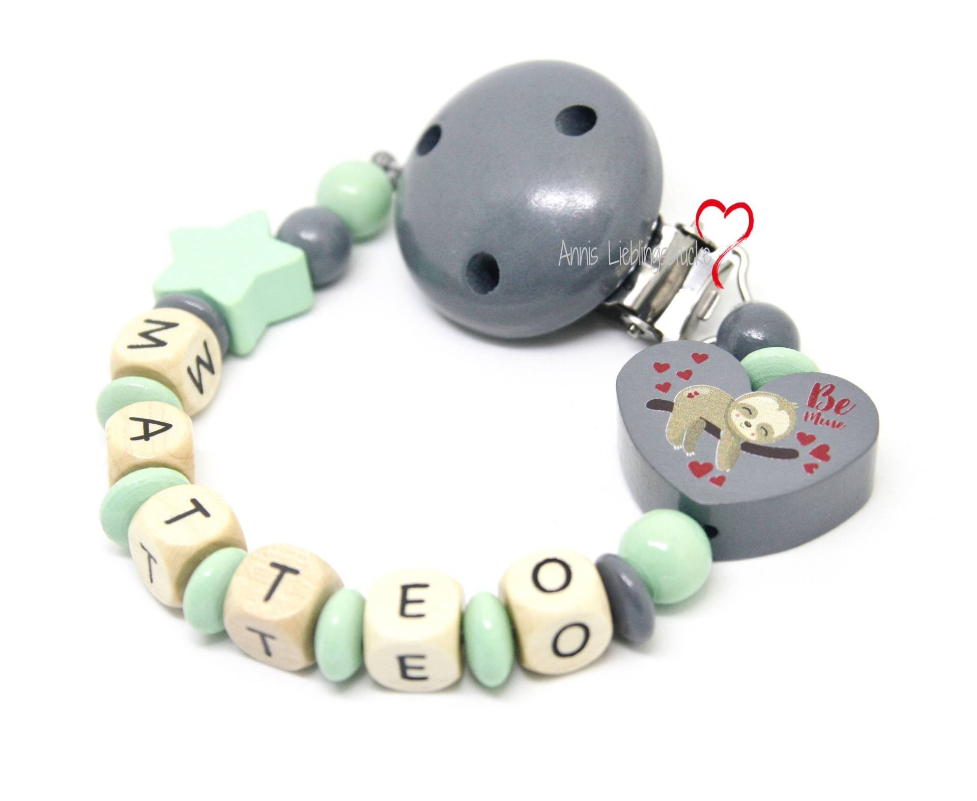 Schnullerkette Mit Namen Junge Personalisiert Faultier Geburt Taufe Babygeschenk Babyparty Schnullerkette Mit Namen Junge Personalisiert Faultier Geburt Taufe Babygeschenk Babyparty von AnniLieblingsstuecke