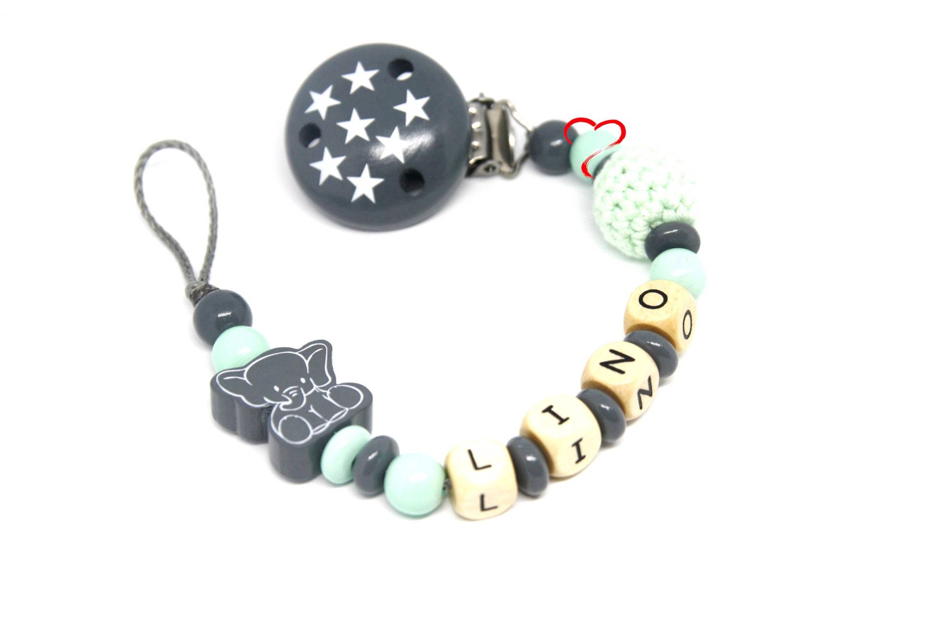 Schnullerkette Mit Namen Junge Personalisiert Häkelperle Elefant Geburt Taufe Babygeschenk Babyparty Schnullerkette Mit Namen Junge Personalisiert Häkelperle Elefant Geburt Taufe Babygeschenk Babyparty von AnniLieblingsstuecke