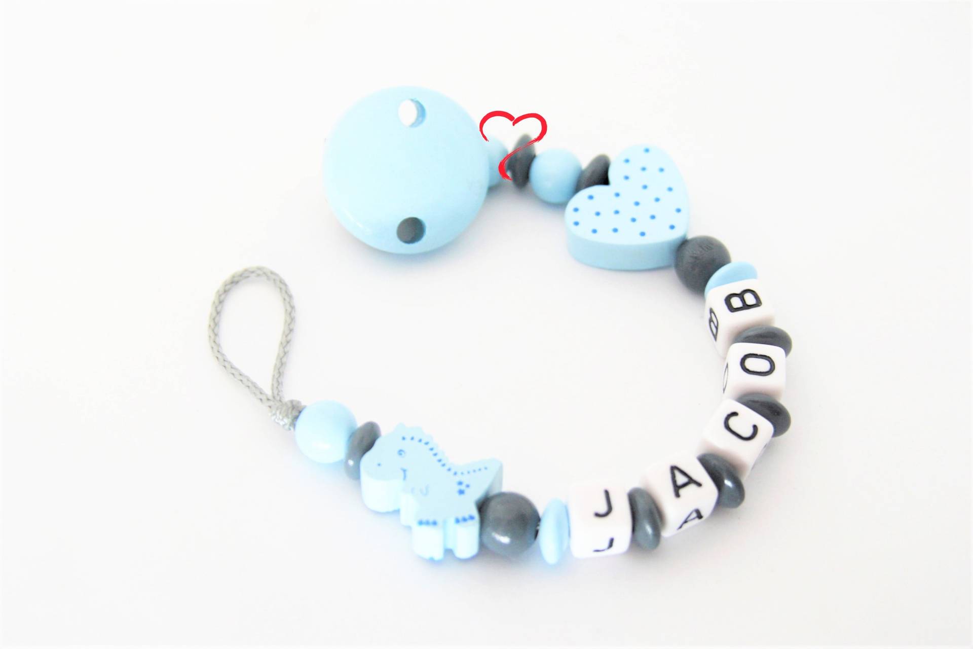 Schnullerkette Mit Namen Junge Personalisiert Herz Gepunktet Dino Geburt Taufe Babygeschenk Babyparty Schnullerkette Mit Namen Junge Personalisiert Herz Gepunktet Dino Geburt Taufe Babygeschenk Babyparty von AnniLieblingsstuecke