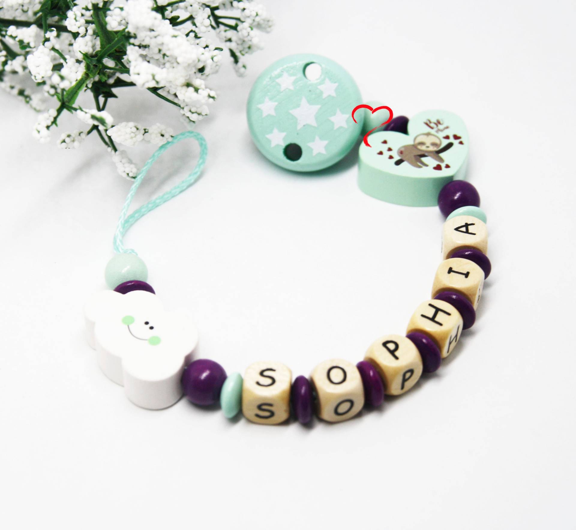 Schnullerkette Mit Namen Mädchen Personalisiert Faultier Wolke Geburt Taufe Babygeschenk Babyparty Schnullerkette Mit Namen Mädchen Personalisiert Faultier Wolke Geburt Taufe Babygeschenk Babyparty von AnniLieblingsstuecke