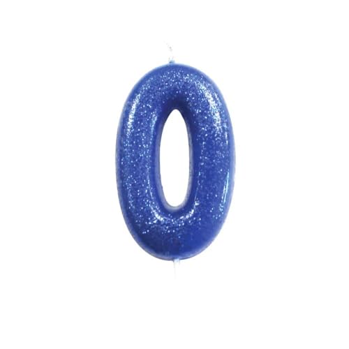 Anniversary House AHC30/0 Geburtstagskerze, Zahl 0, 8. Geburtstag, 7 cm, Metallic-Blau Anniversary House AHC30/0 Geburtstagskerze, Zahl 0, 8. Geburtstag, 7 cm, Metallic-Blau von Anniversary House