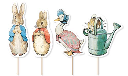 Anniversary House Beatrix Potter Peter Rabbit Kuchen, Cupcake-Topper, 12 Stück, J001, Toppers Approx. 5.5cm (2.2"), Picks 5cm (2") von Anniversary House