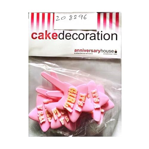Anniversary House Cupcake-Topper mit Aufschrift "It's a Girl", Rosa, Einheitsgröße von Anniversary House