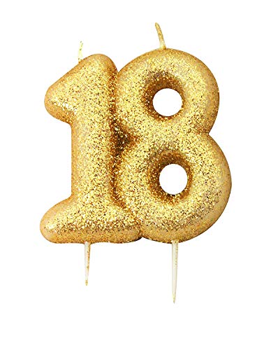 Anniversary House Metallic Gold Glitzer Kerze Zahl 18 18 18 Geburtstag Tortenaufsatz 7 cm AHC203 Anniversary House Metallic Gold Glitzer Kerze Zahl 18 18 18 Geburtstag Tortenaufsatz 7 cm AHC203 von Anniversary House