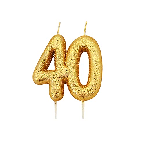 Creative Converting Geformte Kerze, Goldglitzer, 101,6 cm, 1 Stück, AHC206 Creative Converting Geformte Kerze, Goldglitzer, 101,6 cm, 1 Stück, AHC206 von Anniversary House