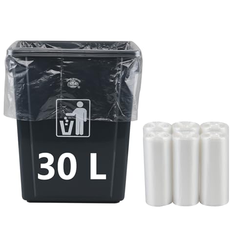 Annkky 150 Müllbeutel, transparent, 6 Rollen (30 Liter) von Annkky