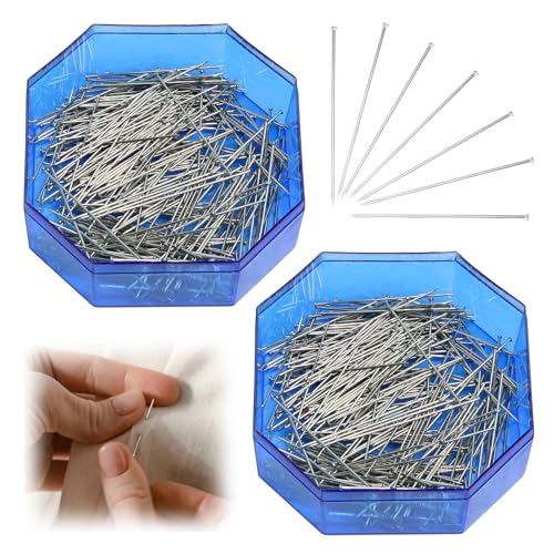 024120 Stecknadeln, 0,50 x 30mm, silberfarbig, 50g in Kunststoffdose, Vielseitig Einsetzbare Nadeln für Nähen und Basteln von Annlpoy
