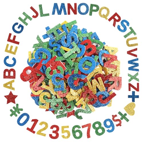 130 Stück Buchstaben und Zahlen Schaumstoff-Aufkleber, Bunte Selbstklebende Moosgummi Sticker, für DIY Projekte, Klassenzimmer und Schulanfang Partydekorationen, Mehrfarbig und Glänzend 130 Stück Buchstaben und Zahlen Schaumstoff-Aufkleber, Bunte Selbstklebende Moosgummi Sticker, für DIY Projekte, Klassenzimmer und Schulanfang Partydekorationen, Mehrfarbig und Glänzend von Annlpoy