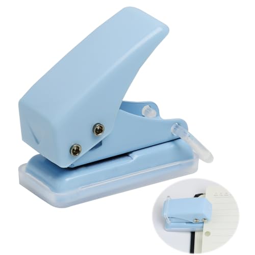 Mini Einzellocher, Locher aus Metall Mini-Locher, Locher für Ordner, Für Home Student Office Schule und DIY Projekte, Souvenirbücher, Lesezeichenordner (blau) von Annlpoy