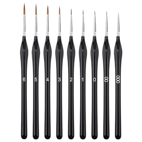 Annvchi Feine Pinsel Set,9 Acryl Pinselset Acrylfarben,Pinsel Fein,Malen Nach Zahlen Pinsel Verwendet für: Acryl-, Aquarell- und Ölgemälde,Malen Nach Zahlen,Detailmalerei Annvchi Feine Pinsel Set,9 Acryl Pinselset Acrylfarben,Pinsel Fein,Malen Nach Zahlen Pinsel Verwendet für: Acryl-, Aquarell- und Ölgemälde,Malen Nach Zahlen,Detailmalerei von Annvchi