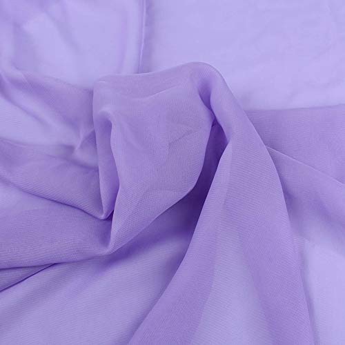 Polyester Chiffon Stoff 100D Drape Braut Georgette für die Herstellung von Brautkleid Han Fu Stoff Party Kostüm 150cm breit, Meterware verkauft (Lavendel) von AnnyCraft
