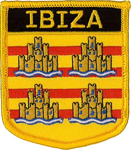 Bestickter Aufnäher mit Ibiza-Schild, 7 x 6 cm Bestickter Aufnäher mit Ibiza-Schild, 7 x 6 cm von Pulais