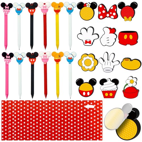 Cartoon-Maus-Partygeschenke mit 12 Haftnotizen, 12 Kugelschreiber und 12 Geschenktüten für Cartoon-Maus-Themen, Geburtstagsparty-Dekorationen, Schulbedarf, Schreibwarenbedarf Cartoon-Maus-Partygeschenke mit 12 Haftnotizen, 12 Kugelschreiber und 12 Geschenktüten für Cartoon-Maus-Themen, Geburtstagsparty-Dekorationen, Schulbedarf, Schreibwarenbedarf von Anprola