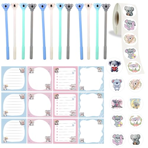 Koala-Partygeschenke, inklusive Koala-Haftnotizen, Aufkleber für niedliche Koala-Themen, Geburtstagsparty-Dekorationen, Schulbedarf, Schreibwaren, 524 Stück Koala-Partygeschenke, inklusive Koala-Haftnotizen, Aufkleber für niedliche Koala-Themen, Geburtstagsparty-Dekorationen, Schulbedarf, Schreibwaren, 524 Stück von Anprola