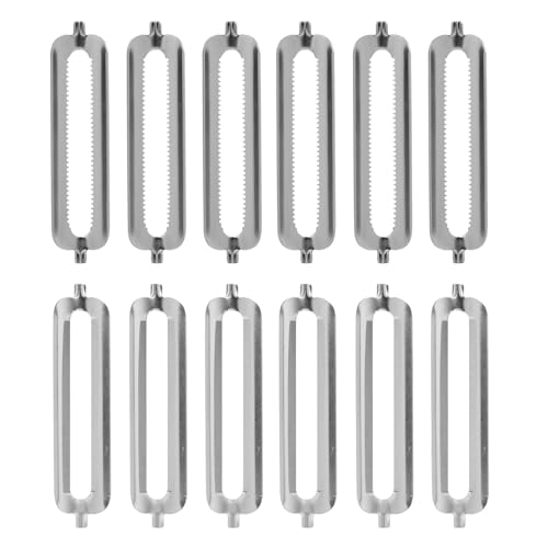 12 Stück Sparschäler Tupper, Ersatzklingen für Schäler, Sparschäler Ersatzklinge, geeignet für Gemüseschäler Kartoffelschäler Orangenschäler Multifunktionsschäler Turbo Schäler, 6 Glatt 6 Gezackt 12 Stück Sparschäler Tupper, Ersatzklingen für Schäler, Sparschäler Ersatzklinge, geeignet für Gemüseschäler Kartoffelschäler Orangenschäler Multifunktionsschäler Turbo Schäler, 6 Glatt 6 Gezackt von Anrbb