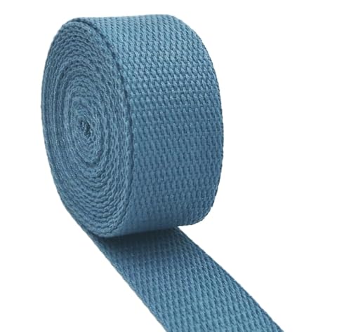 AnseTendance - 10 Meter x 25 mm Taschengurt aus Baumwolle für Näharbeiten, Rucksäcke, Bauchtasche, Totebag, Umhängetasche, Farbe: Blau AnseTendance - 10 Meter x 25 mm Taschengurt aus Baumwolle für Näharbeiten, Rucksäcke, Bauchtasche, Totebag, Umhängetasche, Farbe: Blau von AnseTendance