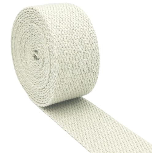 AnseTendance - 10 Meter x 25 mm Taschengurt aus Baumwolle für Näharbeiten, Rucksäcke, Bauchtasche, Totebag, Umhängetasche, Farbe: Creme/Ecru AnseTendance - 10 Meter x 25 mm Taschengurt aus Baumwolle für Näharbeiten, Rucksäcke, Bauchtasche, Totebag, Umhängetasche, Farbe: Creme/Ecru von AnseTendance
