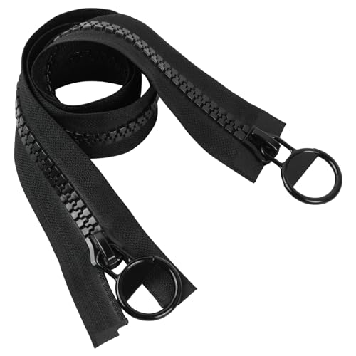 Anseom Super Groß Reißverschluss 85cm #15 Reißverschluss Kunststoff Teilbar Reißverschluss Schwarze Reissverschluss Reissverschluss mit Doppelten Ziehen für Mantel Daunenjacke Jacken Zelte Deckung von Anseom