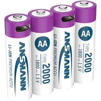 4 ANSMANN Akkus 2000 Mignon AA 1.800 mAh von Ansmann